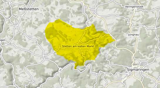 Immobilienpreisekarte Stetten am kalten Markt